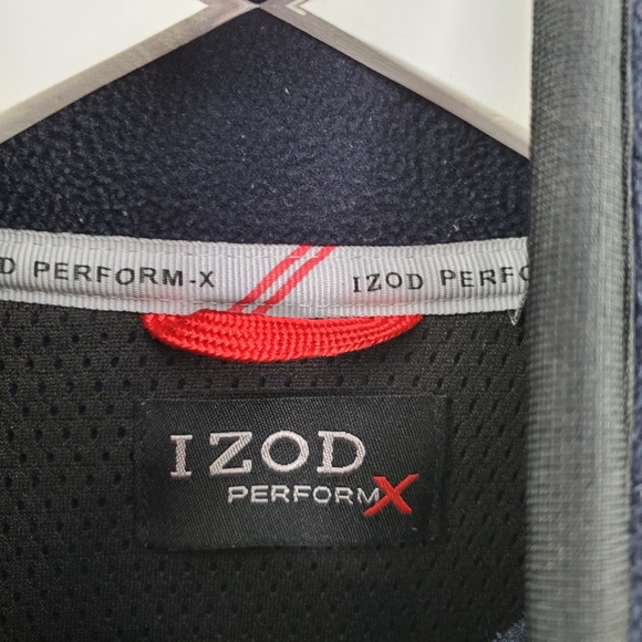 Vintage Izod Fleece Dad Jacket Quarter Zip Blue Pullover - Picture 6 of 8